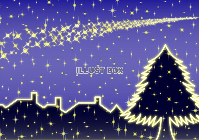 無料イラスト クリスマスの夜