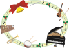 楽器のクリスマス＋フルート（透過png）