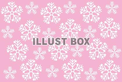 無料イラスト クリスマスに使える雪の結晶の壁紙 女子向けピンク