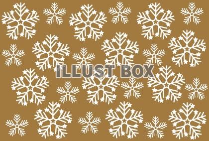 無料イラスト クリスマスに使える雪の結晶の壁紙 シックなゴールド
