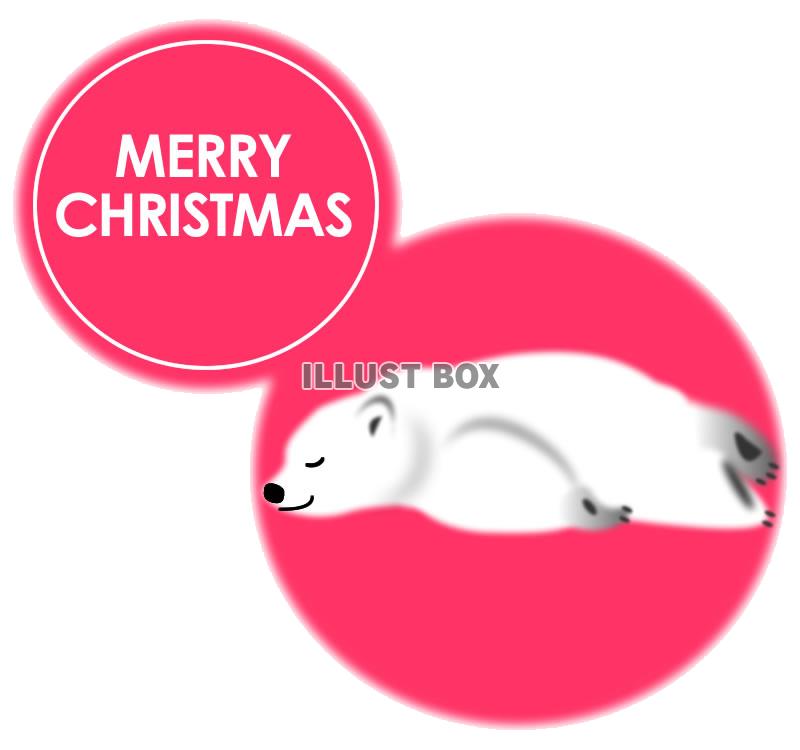 【透過png】シロクマクリスマスイラスト10