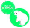 【透過png】シロクマクリスマスイラスト9
