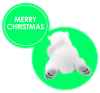 【透過png】シロクマクリスマスイラスト7