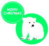 【透過png】シロクマクリスマスイラスト5