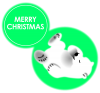 【透過png】シロクマクリスマスイラスト3