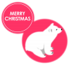 【透過png】シロクマクリスマスイラスト2