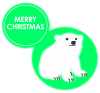 【透過png】シロクマクリスマスイラスト1