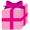 ピンク色のプレゼントボックス