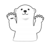 【透過png】汎用シロクマイラスト8