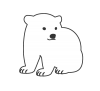 【透過png】汎用シロクマイラスト5