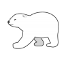 【透過png】汎用シロクマイラスト4