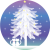 白いクリスマスツリーの夜