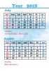 2015年7～8月2か月毎縦型のカレンダー