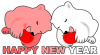 【透過png】紅白くま年賀状用素材5