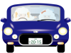 羊が乗った乗用車　透過