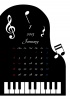 2015年1月縦型カレンダー3 ピアノ
