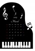 2015年3月縦型カレンダー3　ピアノ