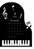 2015年9月縦型カレンダー3 ピアノ