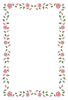 薔薇の花のフレームピンク縦