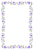 薔薇の花のフレーム紫縦