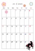 2015年1月縦型カレンダー5 ピアノ
