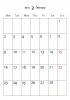 2015年2月縦型カレンダー7