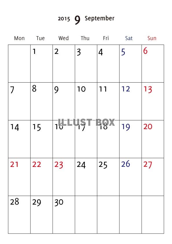 2015年9月縦型カレンダー7