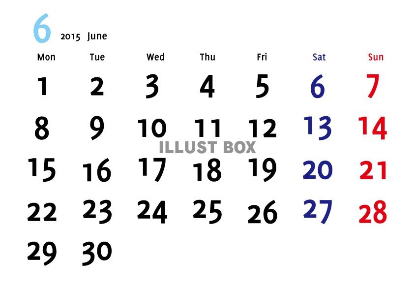 2015年6月横型カレンダー8