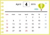 2015年カレンダー4月　リングノート