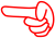 シンプル指アイコン７（指の中も透過）【透過PNG】