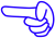 シンプル指アイコン８（指の中も透過）【透過PNG】