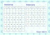 2015年1～2月2か月毎横型のカレンダー