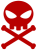 ドクロアイコン２【透過PNG】