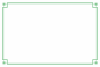 シンプル飾り枠「交差」／グリーン