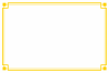 シンプル飾り枠「交差」／イエロー