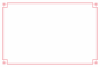 シンプル飾り枠「交差」／ピンク