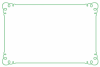 シンプル飾り枠「曲線」／グリーン