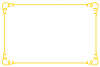 シンプル飾り枠「曲線」／イエロー