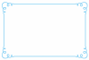 シンプル飾り枠「曲線」／アクア