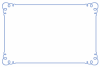 シンプル飾り枠「曲線」／ブルー