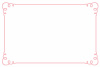 シンプル飾り枠「曲線」／ピンク