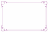 シンプル飾り枠「曲線」／パープル