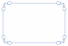 シンプル飾り枠「曲線1」／ブルー
