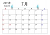 2015年（平成27年）７月のカレンダー