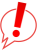 フキダシに入ったビックリマーク10（吹き出し内も透過）【透過PNG】