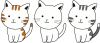 ３匹の子ねこ　透過png