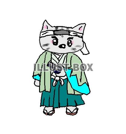 無料イラスト ねこまる 新選組 透過 Png