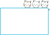 3匹のこねこのお知らせボード（ブルー）　透過png