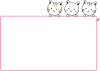 3匹のこねこのお知らせボード（ピンク）　透過png