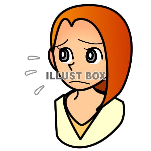 【透過png】困った顔の女性10